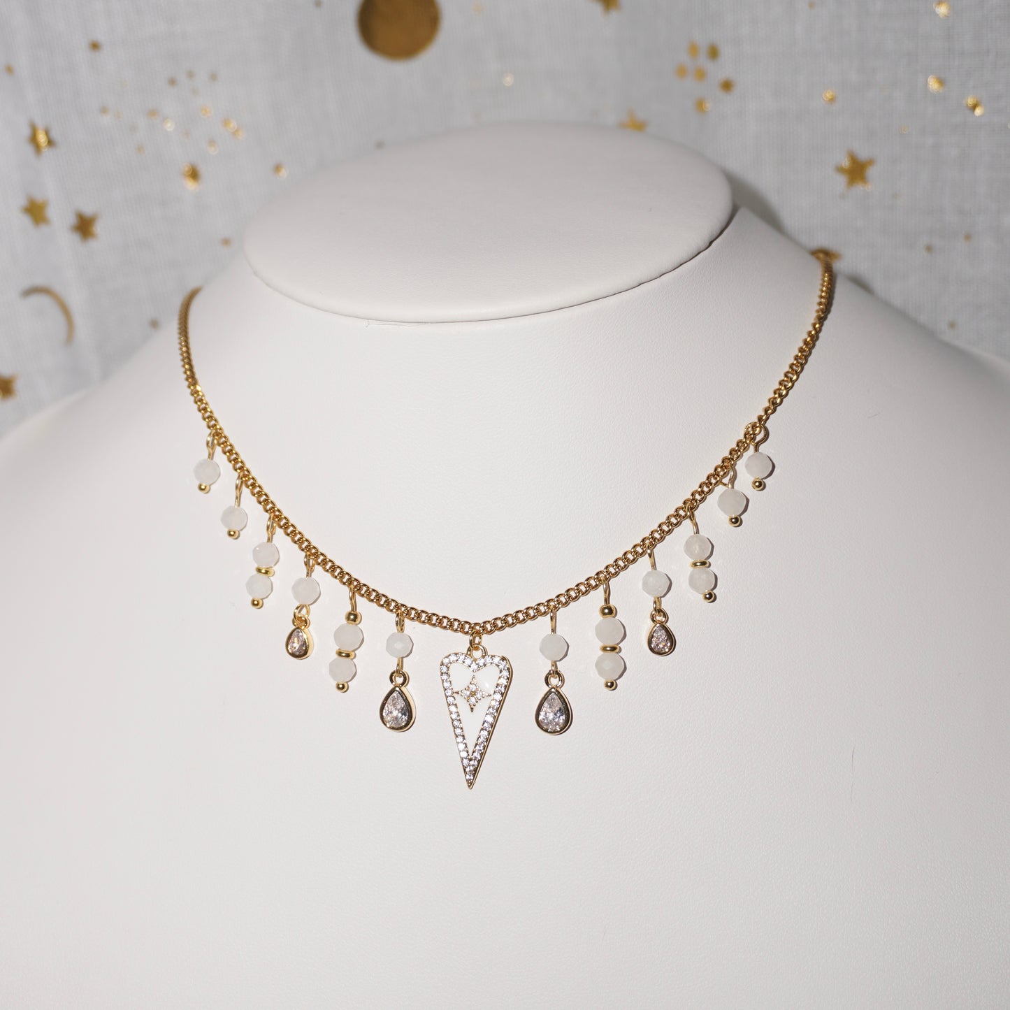 Heart | Obsidian, Weiße Jade