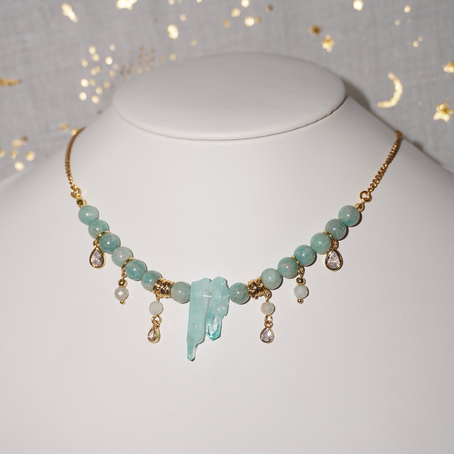 Flowing | Amazonit & gefärbtes Quarz