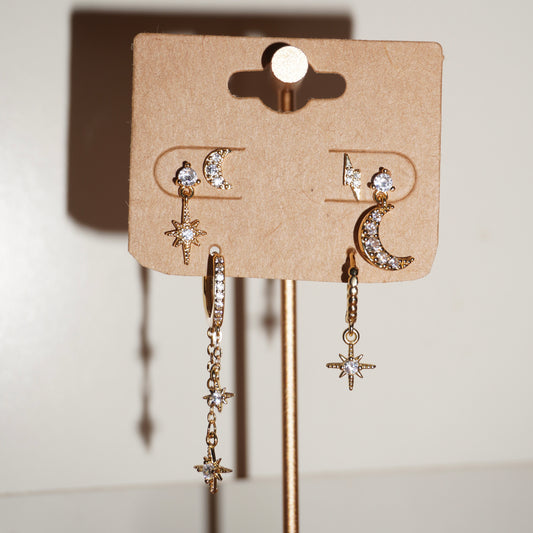 Midnight sky | Ohrringe | 6 teilig