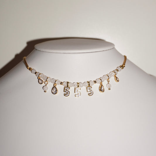 555 | weiße Jade Kette