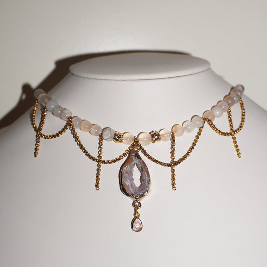 Queen | Achat, Blumenachat Kette