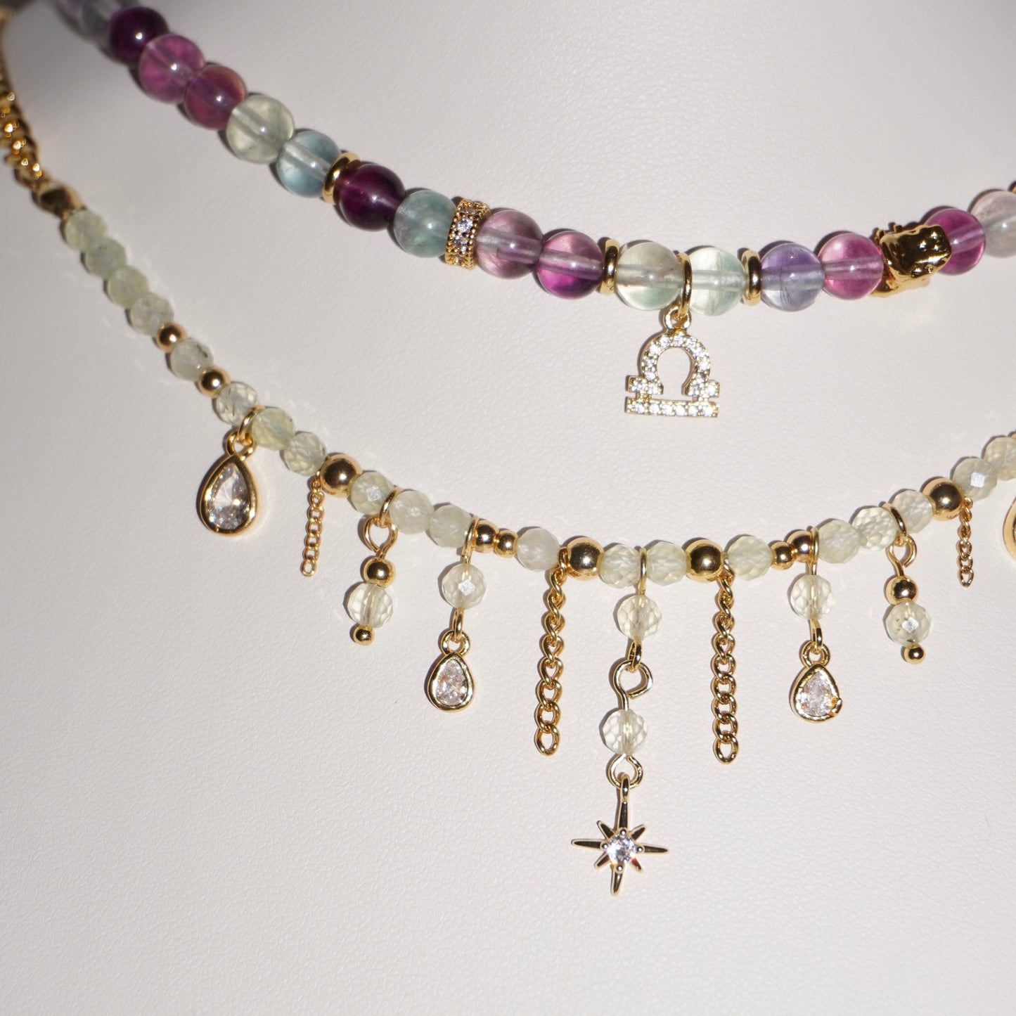 Waage | Fluorit, Peridot