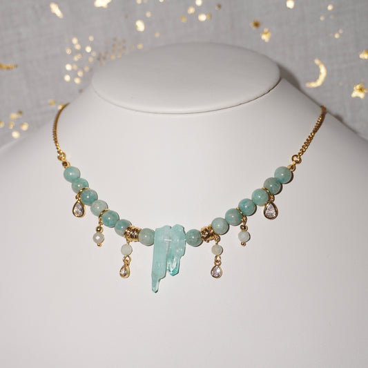 Flowing | Amazonit & gefärbtes Quarz