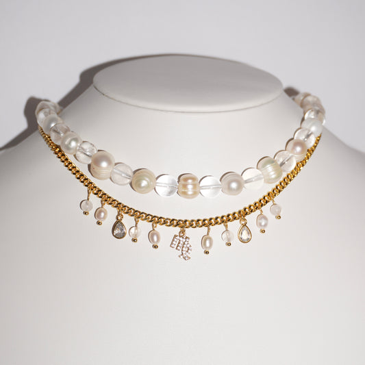 Jungfrau | Süßwasserperlen, Bergkristall